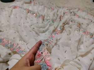 beutiful saree mirror work 😍