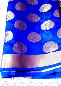 Pure Silk Kurta Set With Free New Saree