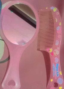 Combo Of Hair Comb With Mirror Set