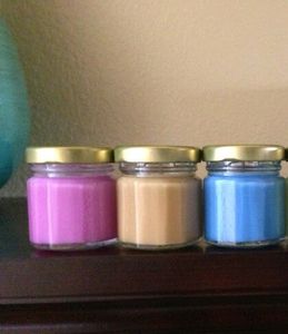 6 Set Colourful Jar Candles