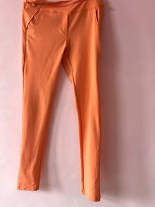 Orange Stirrup Pants