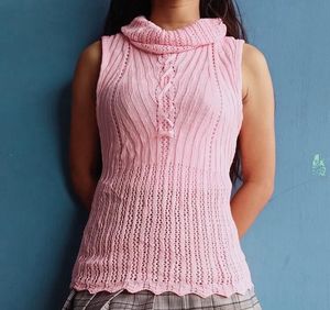 Pink Knit Tank Top