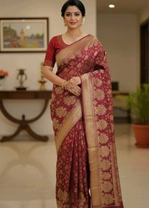 Elegant Ethnic maroon  Saree
