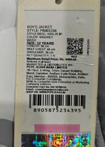 Pepe Jeans Printed Puffer Jacket, Boys 12 Years