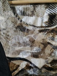 Abstract Print Sleeveless Dress
