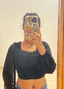 Chic Black Crop Top