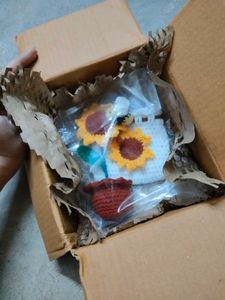 Crochet Sunflower pot and pouch combo ✨💛