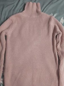 Pink Turtleneck Sweater
