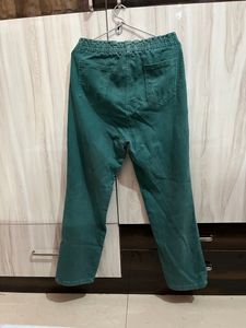 High Waist Green Jeans