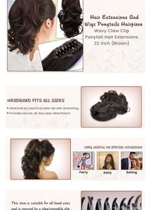 D-Divine Hair Extensions / Wigs Ponytails Hairpin