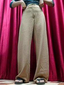 Pastel Brown Baggy Formal Korean Pants