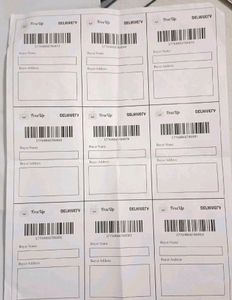 10 Shipping Label Non-Sticky BlackAndWhite