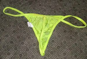 Men&#39;s Green leopard Print G string Thong