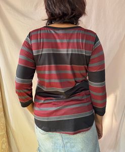 Grudge aesthetic striped top