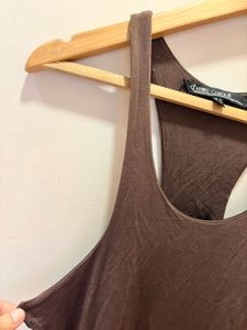 Brown Racerback Tank Top