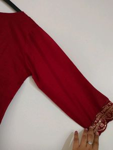 Red Festive Kurta - (Worn Only Once)