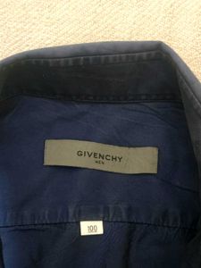 Givenchy Men&#39;s Blue Long Sleeve Dress Shirt