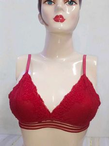(200)Red Lace Bralette