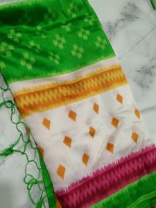 Green Ikkat Saree