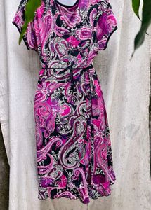 Paisley Print Wrap Dress