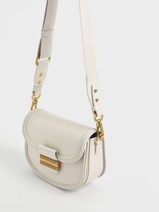 Charles & Keith Embellished Saddle Bag
