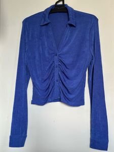 Blue Long Sleeve Top