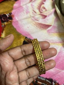 Golden Bangles (Set of 4)