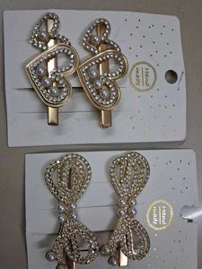 Sparkling Bow Hair Clips - Set of 2