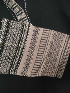Elegant Black Kurta with a free scarf