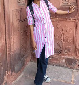 Striped Pink Kurta