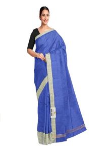 Elegant Blue Linen Saree