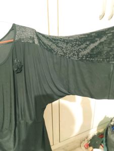 Black Top With Sequence Work On Arm