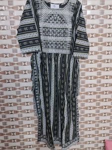 Elegant Black Printed Kurta Set