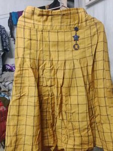 Yellow Plaid Skirt