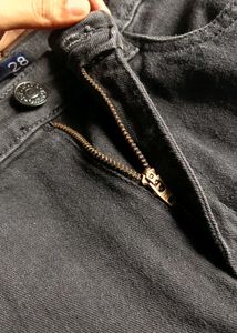 Tokyo Talkies Flared Mid Rise Black Jeans