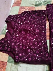 Burgundy Crop Top Skirt Set