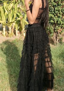 Black Tiered Tulle Skirt