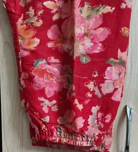 Red Floral Print co-rd Set