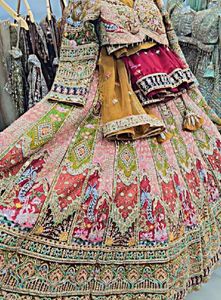 Gorgeous Gold Lehenga Choli With Double Dupatta