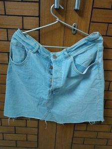 Branded Denim Skirt