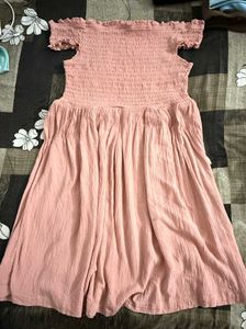 Cute Pink Off-Shoulder Dress
