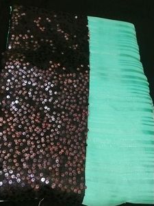 Silver Line Saree Wt Sequins Blouse Mat