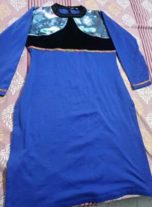 Woolen Kurti With Black Designed