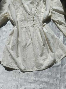 Y2K Ivory Embroidered Tunic 🤍