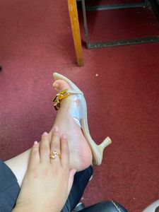 Chain Detail Pointed Toe Mules