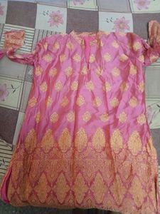 Pink Embroidered Kurta