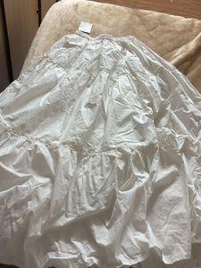Vintage White Tiered Skirt