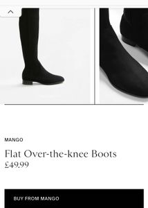 MANGO KNEE HIGH Black Boots