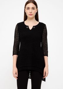 ✨ Elegant Black Lace Tunic ✨