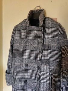 🧥Checked Overcoat..🎀